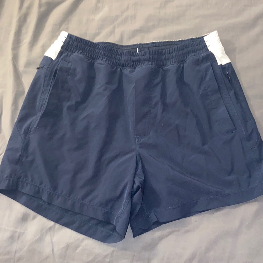 Birddogs blue and white tech shorts
